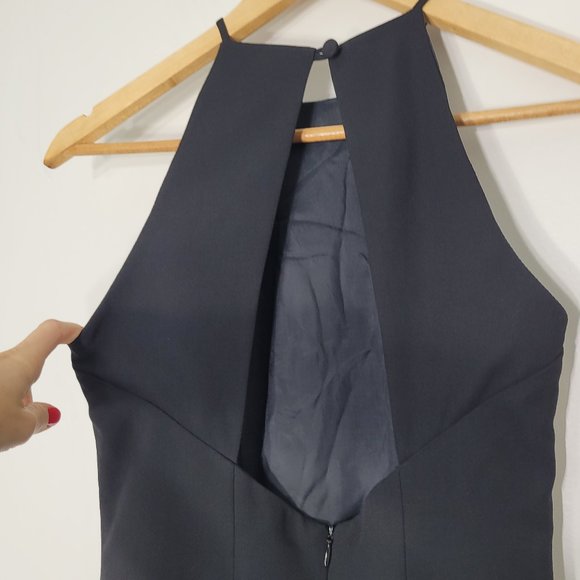 Laundry By Shelli Segal Black Sleeveless Cocktail Open Back Zipper Sheath Dress - Picture 2 of 11